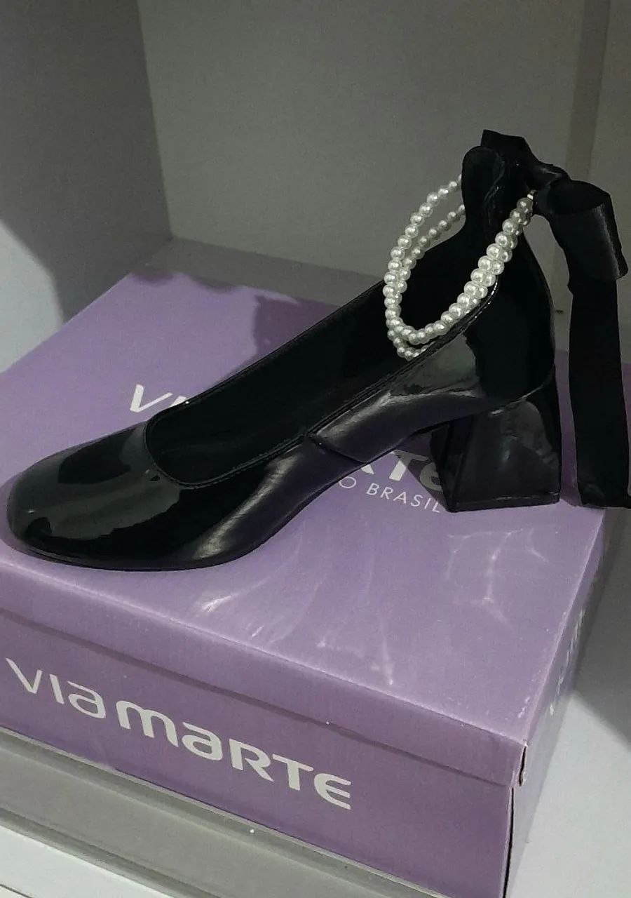Vendo Sapato Feminino com Laços e Pérolas - Foto 3