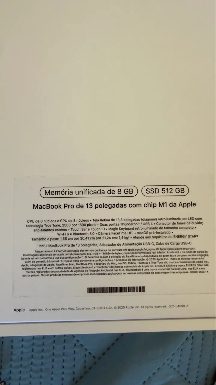 Macbook Pro M1 512Gb SSD 8Gb RAM Space Grey - Foto 2