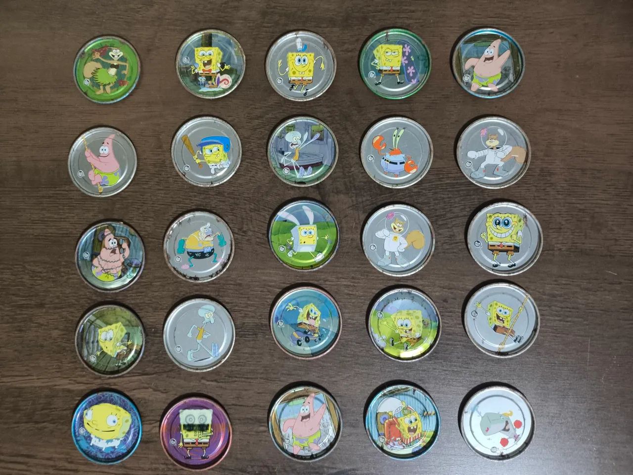 Lote 25 Tazos Bob Esponja Titanium (2006)