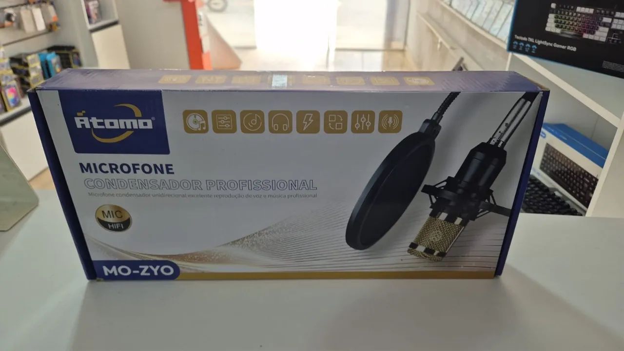 Microfone profissional átomo