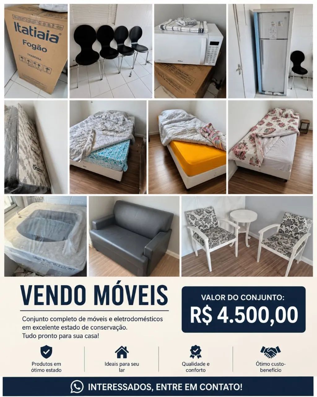 Móveis e eletrodomésticos pacote 