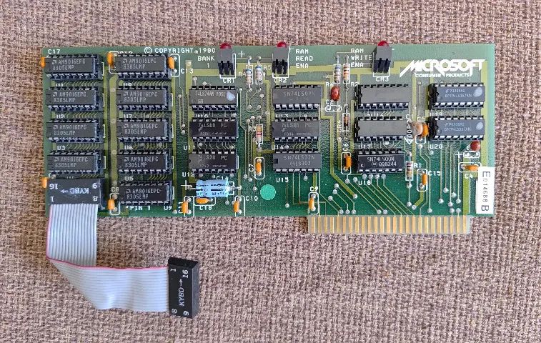 Placa de Expansão MICROSOFT Language Card 16kb - ( P/ Exato / Apple II ) - Não Testada