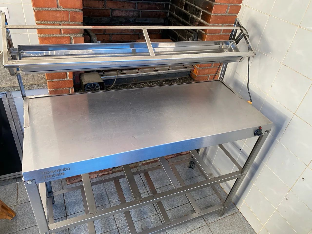 Mesa montagem de lanches, bancada, Pista quente 220V  - Foto 4