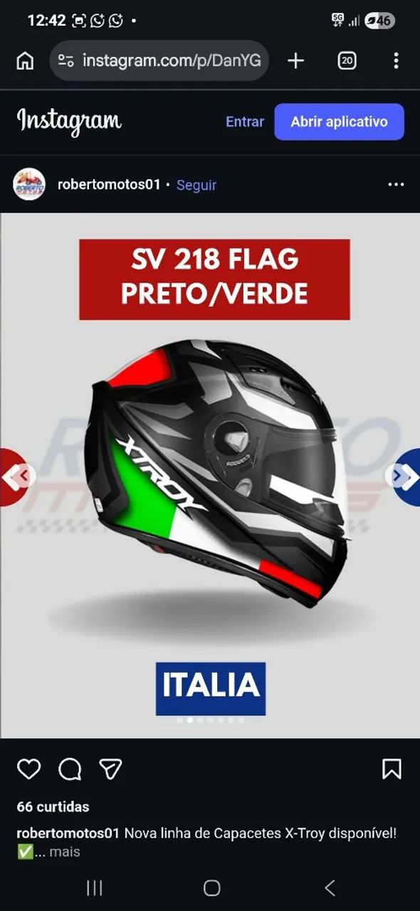 Capacete Xtroy com viseira interna.  - Foto 3