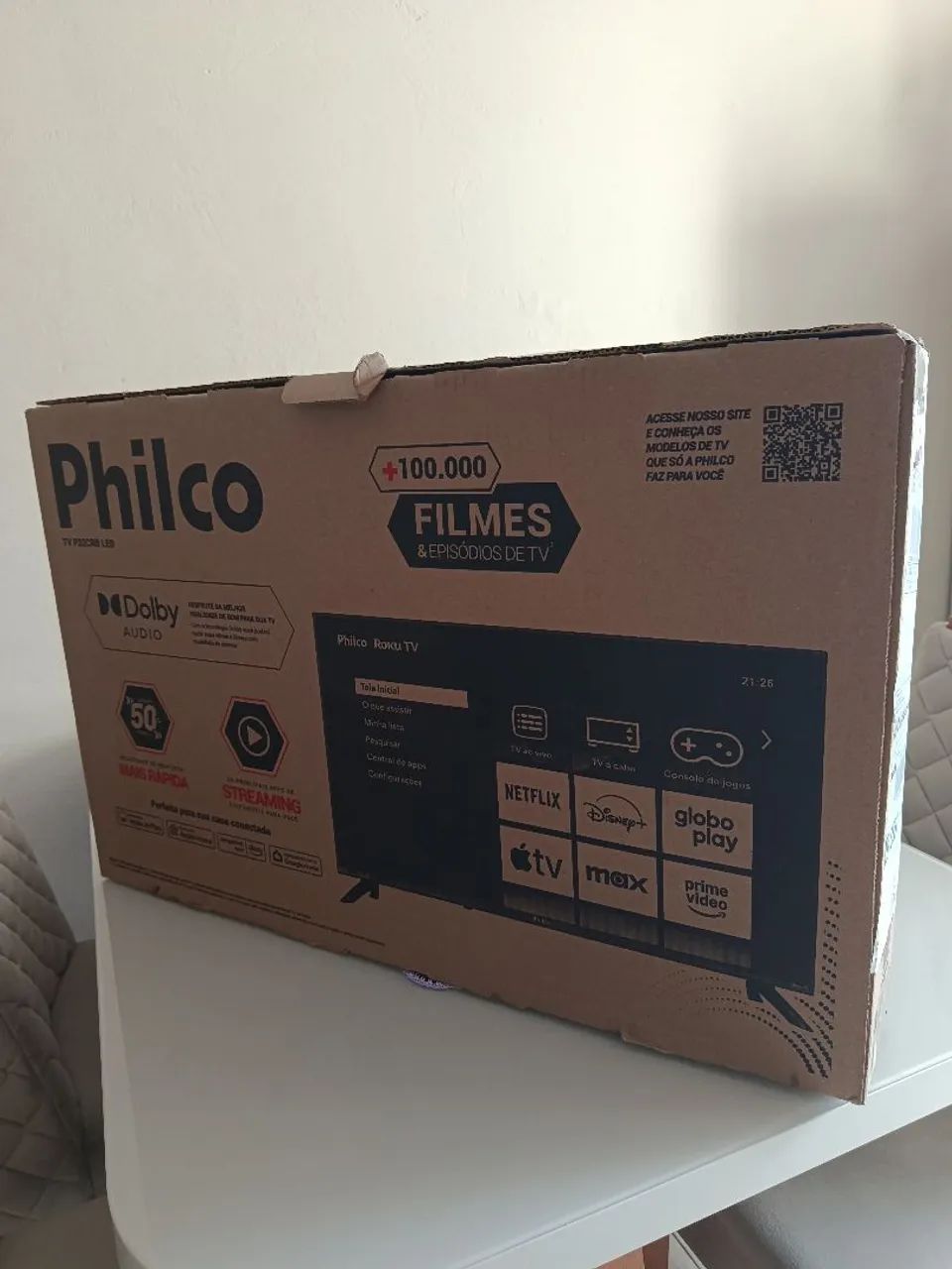 Tv Smart 32 polegadas RoKu Philco LACRADA  - Foto 3