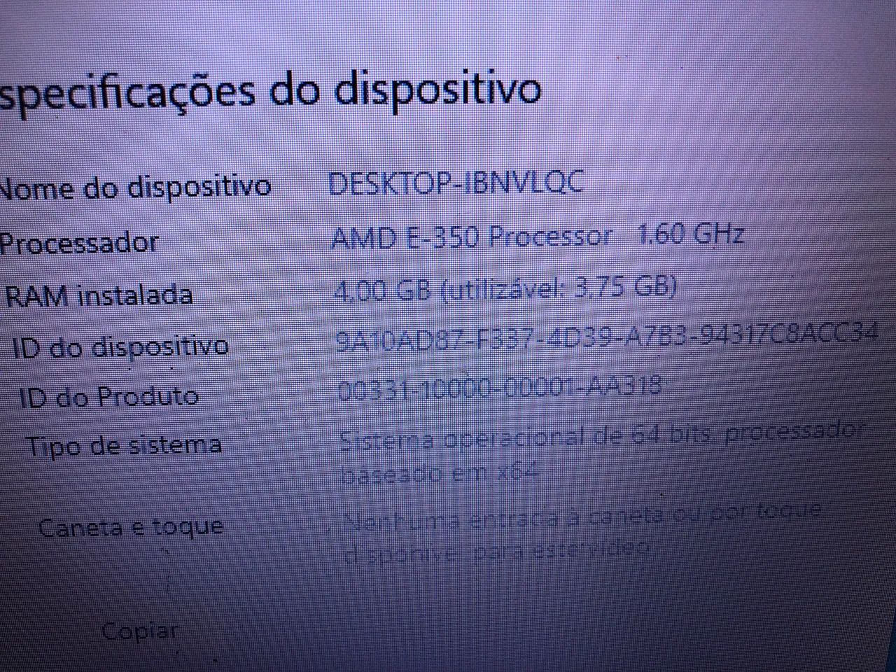 Notebook Samsung 