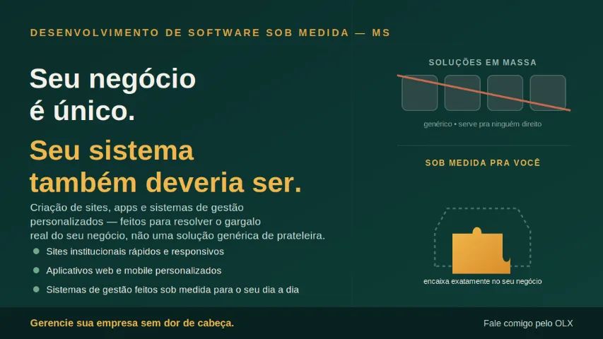 Desenvolvimento de Sites, softwares, programas,  Apps e Sistemas Sob Medida 