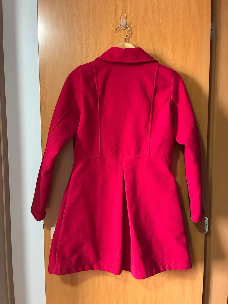 Casaco vermelho em lã batida TAM P - Foto 4