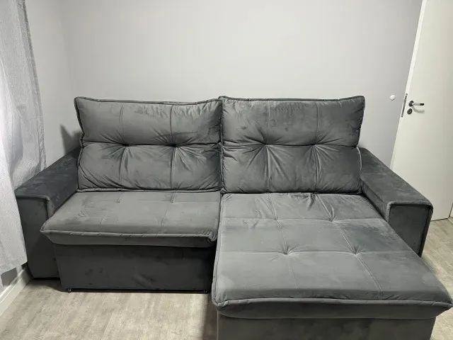 Sofa Retrátil 2.50cm cinza