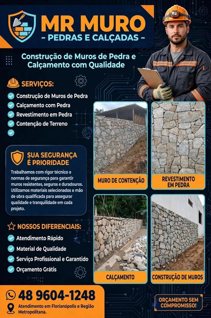 MR MUROS E CALÇADAS DE PEDRA - CONSTRUÇÃO, REFORMA E DECORATIVOS