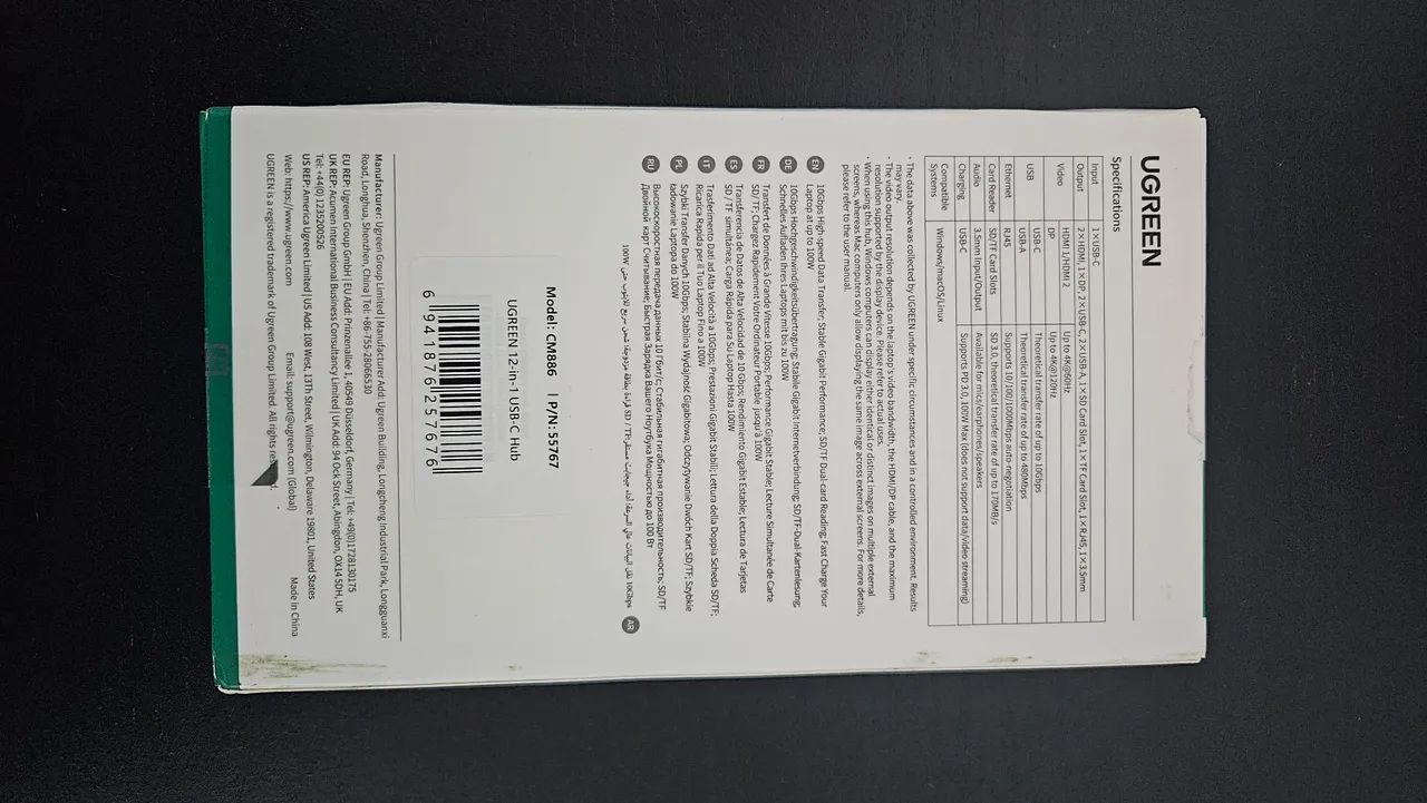 Hub Ugreen 12 em 1 - 4K 120hz - Foto 4