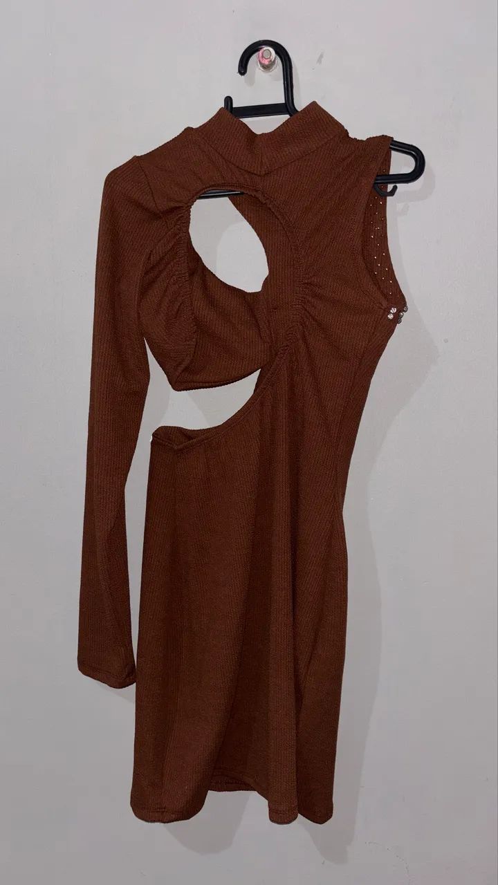 Vestido marrom tamanho M - Foto 2
