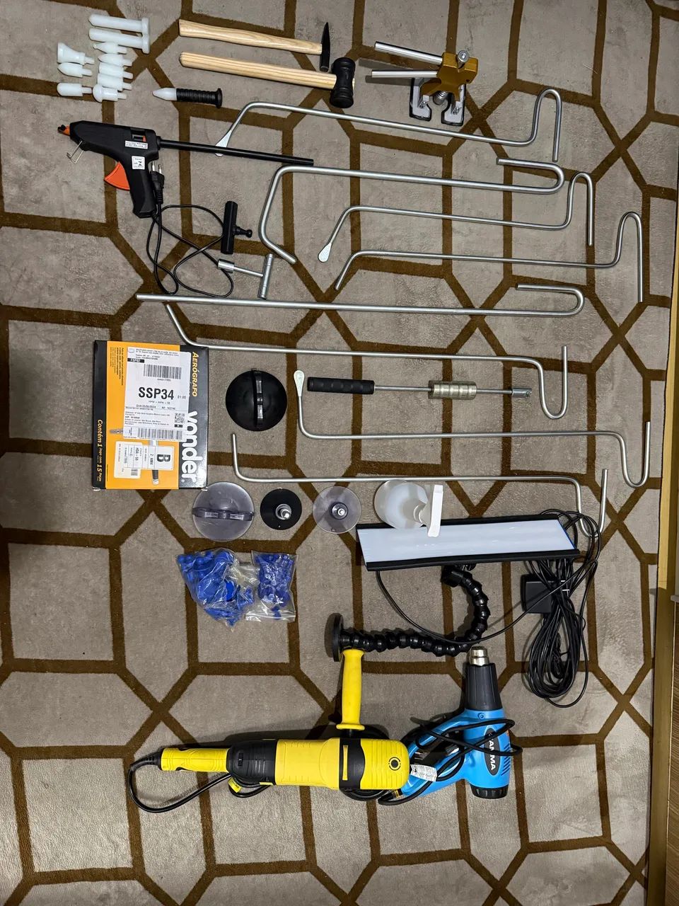 Kit Martelinho de Ouro completo, com soprador, poli triz e aerografia  - Foto 2