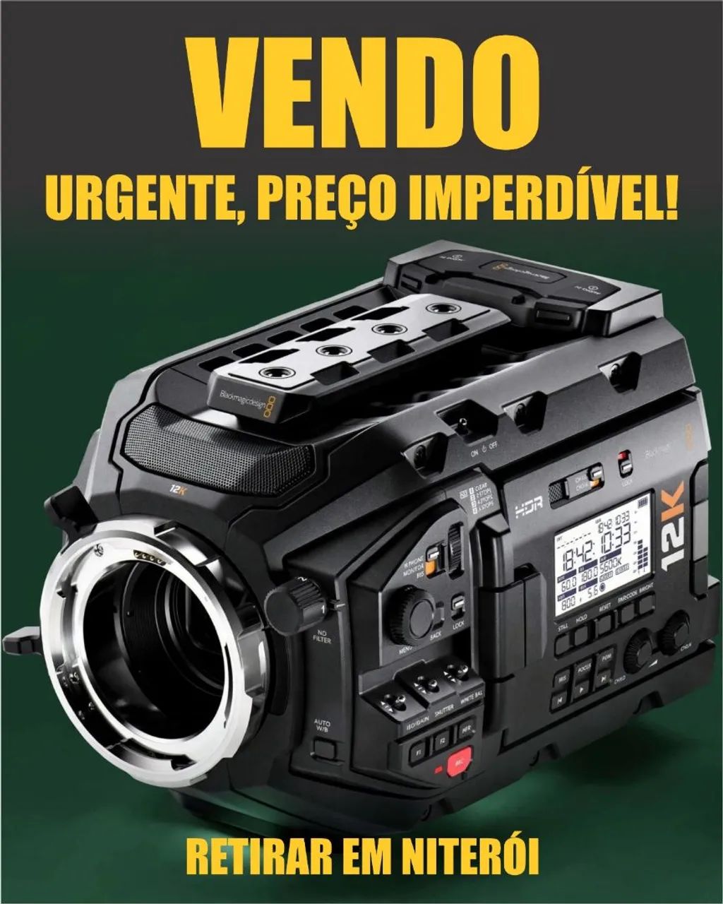 Câmera Black Magic Mini Ursa 12k