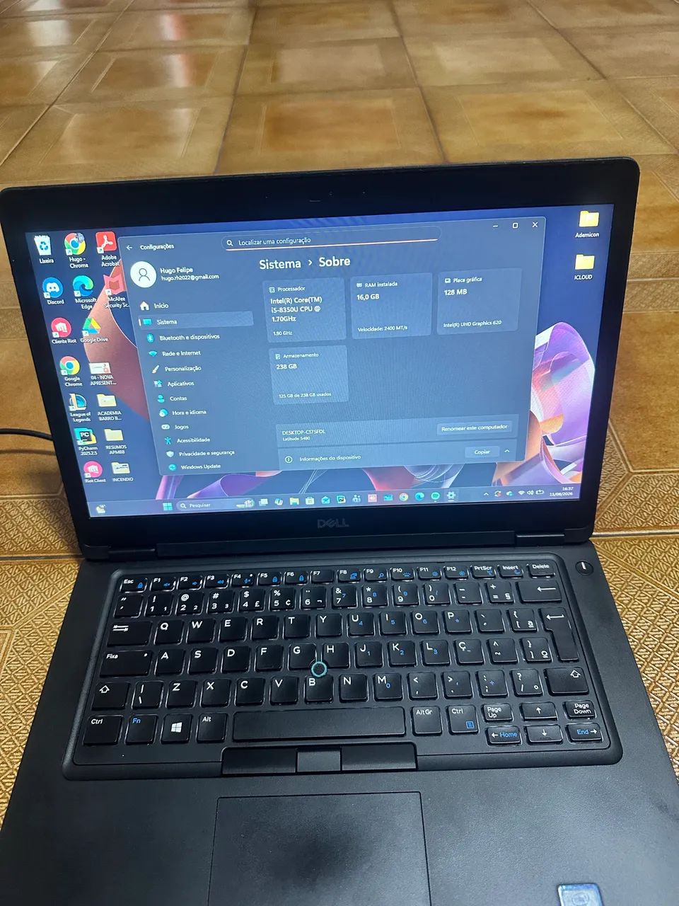 Notebook Dell IntelCore i5 16GB RAM - Foto 2