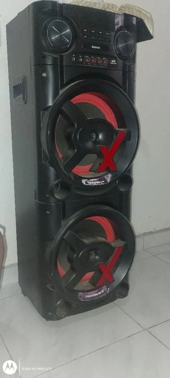 Caixa de som Amvox 1900w de potência 