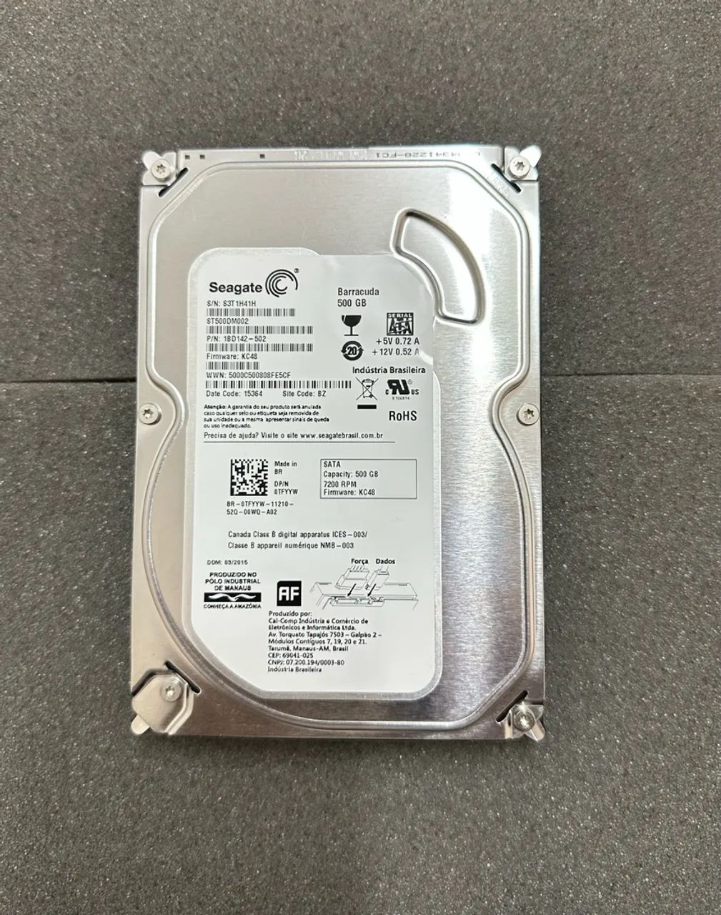 HDD Seagate Barracuda 500GB DVR E PC SATA III 3,5 7200RPM