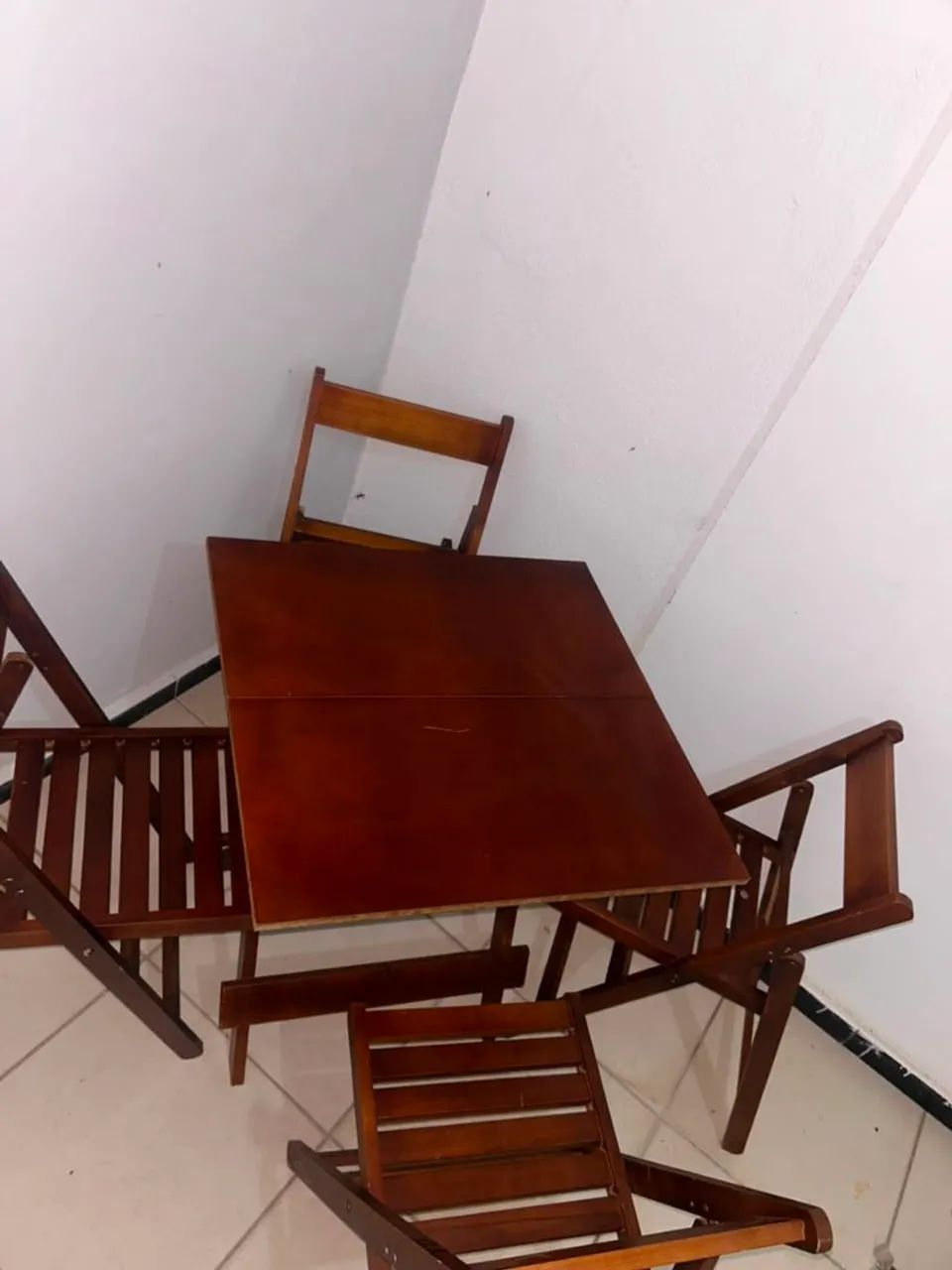 Jogo de mesa de madeira  - Foto 3