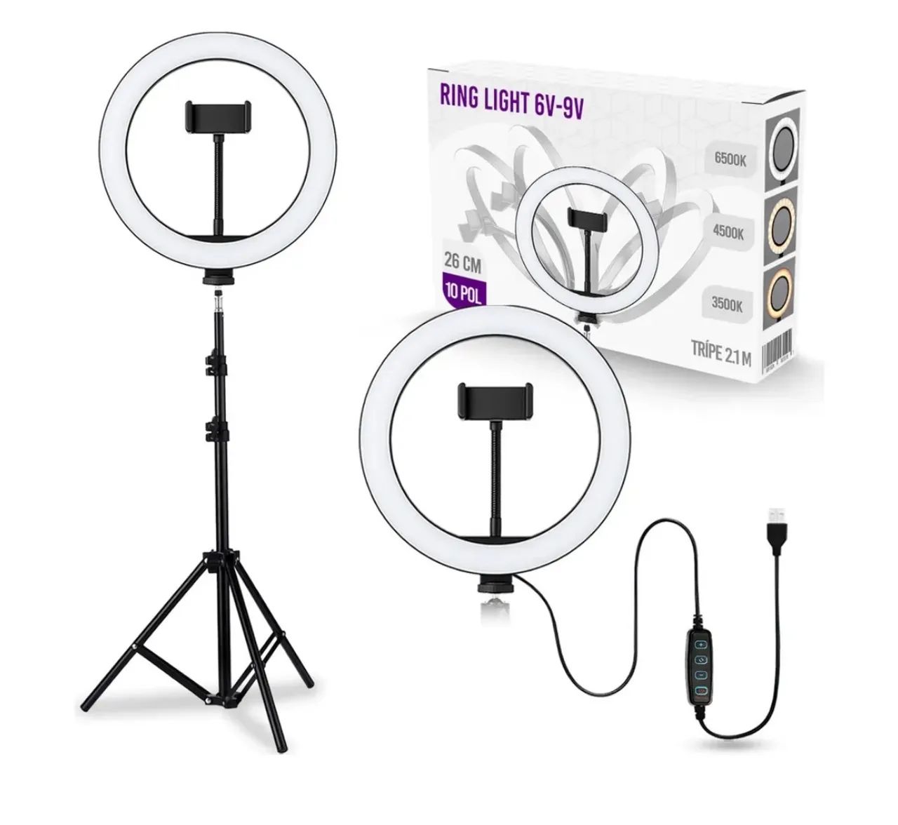 Ring Light com tripé