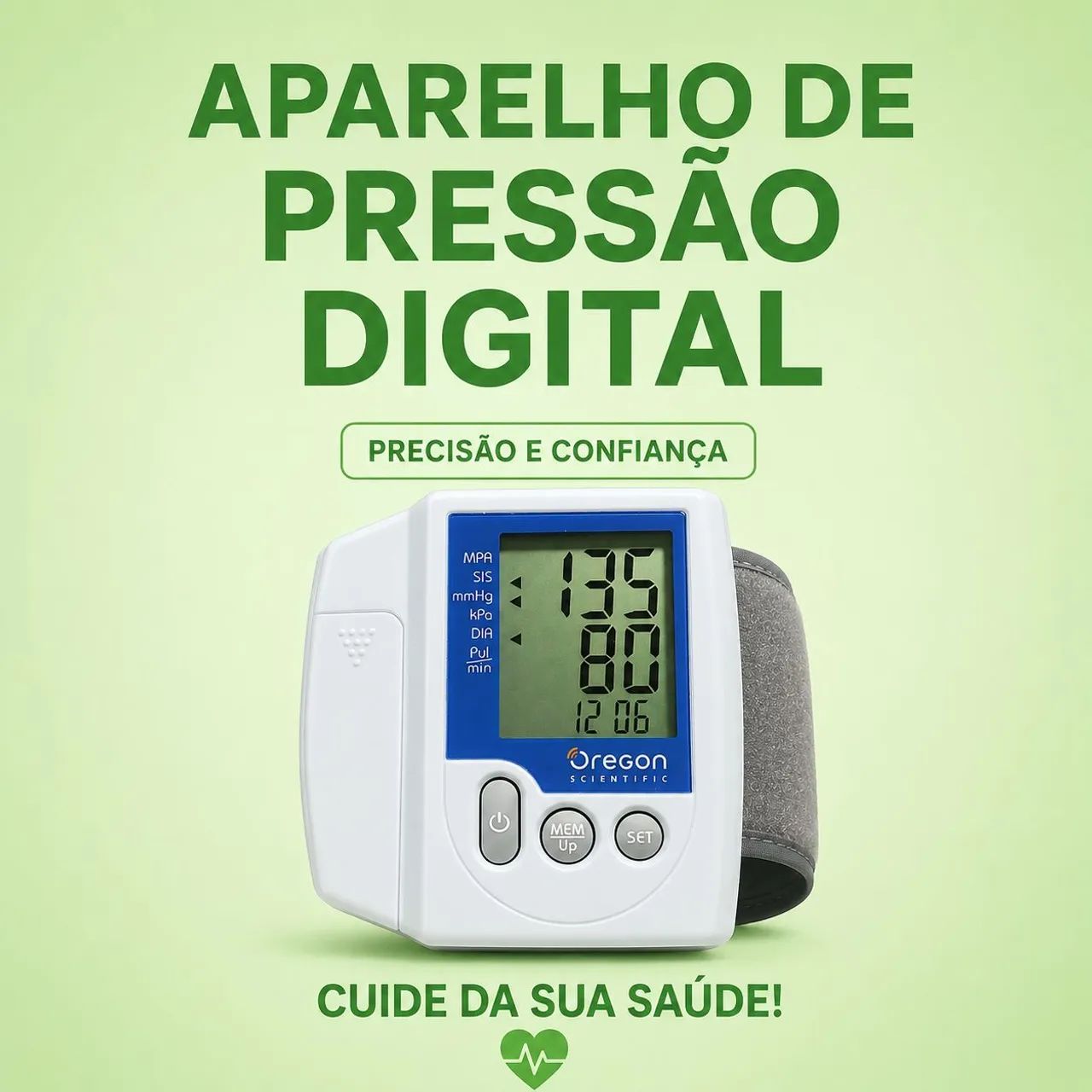 Aparelho de pressão digital de pulso 