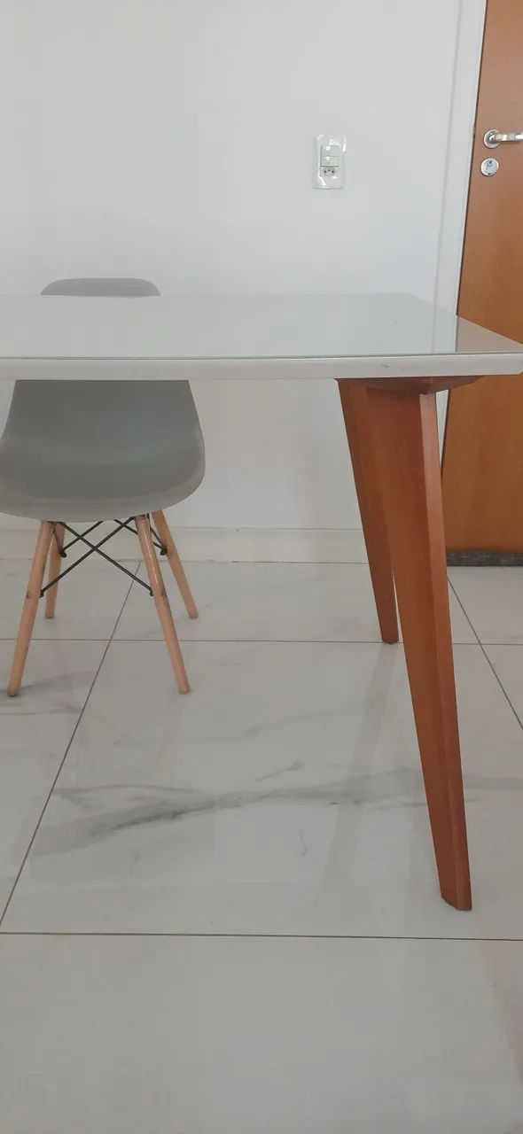 Mesa com pes madeira + 1 Cadeira - Foto 3