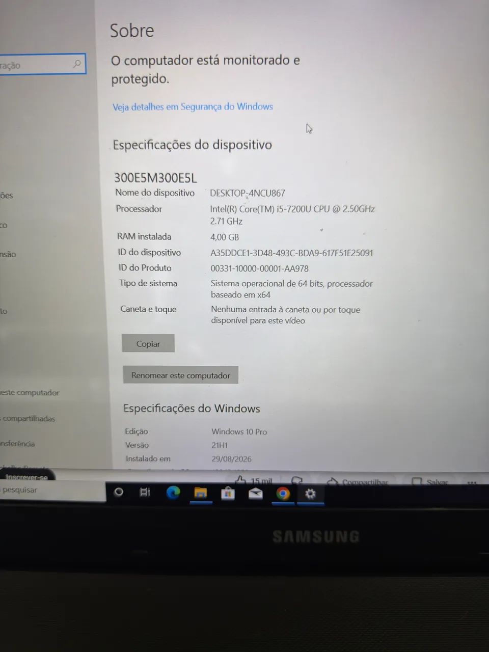 Notebook Samsung core i5 7 geração , placa de vídeo tudo perfeito  - Foto 5