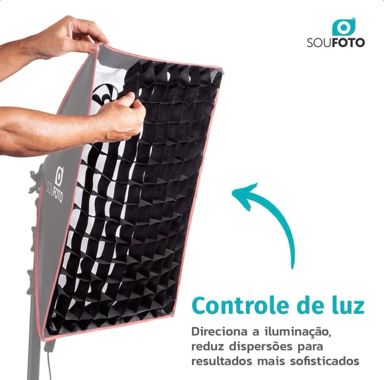 Grid 50x70cm para Softbox, Retangular com Velcro Bowens