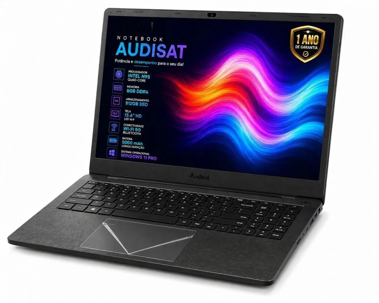 Notebook Audisat X99 Intel N95 8GB 512GB SSD 15,6" windows 11/ Novo c nota, garantia 1 ano - Foto 3