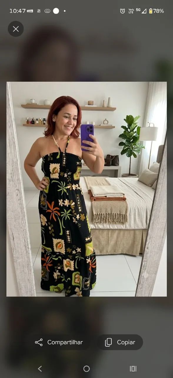 Vestido longo estampado - Foto 3