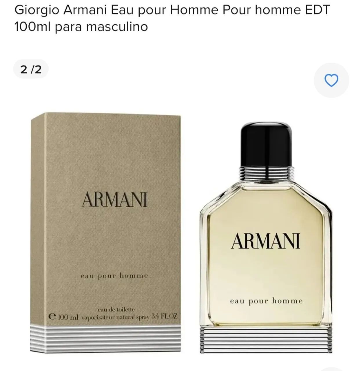 Perfume Giorgio Armani Eau Pour Homme 100ml 