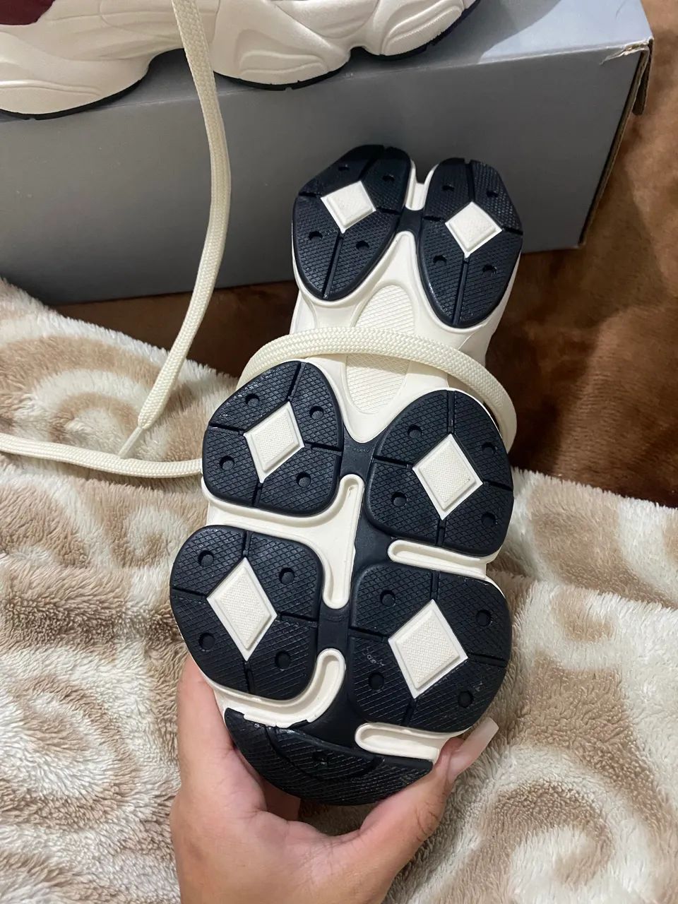 Tênis new balance off white/bordo - Foto 3