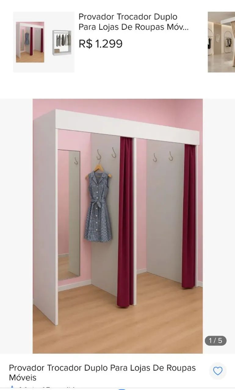 Provador de roupa 