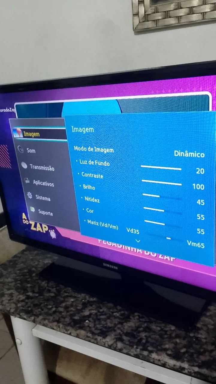 TV Samsung 32 polegadas LED, em perfeito estado tudo funcionando perfeitamente valor. 500, - Foto 4