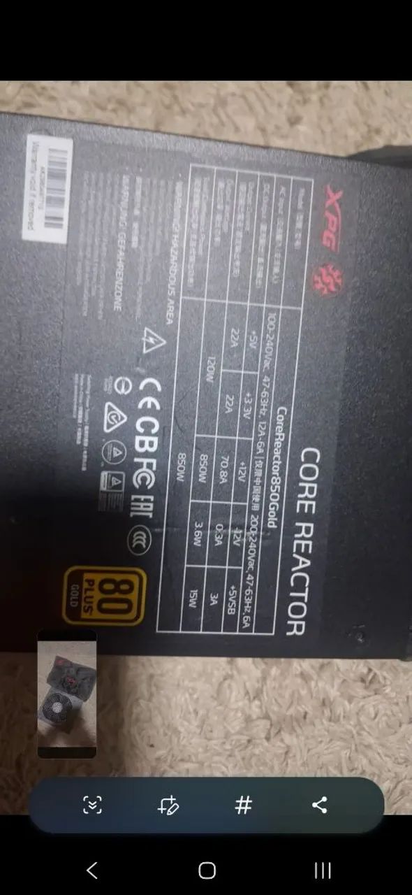 Fonte core reactor xpg 850w Full modular  - Foto 2