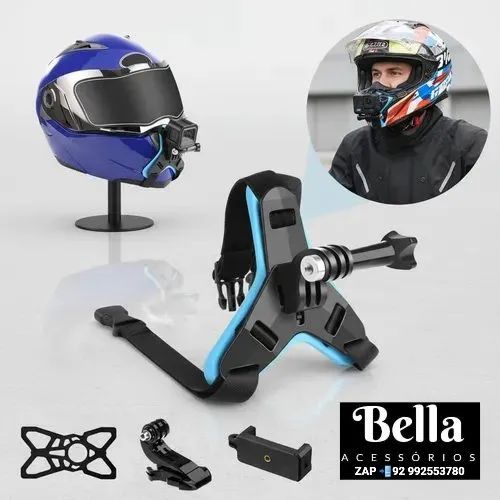 SUPORTE CELULAR PARA CAPACETE CÂMERA GROPO AVENTUREIRO - Foto 2