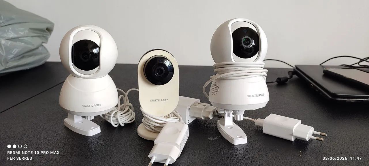 3 Câmeras de vigilância Wi-fi Multilaser  - Foto 2