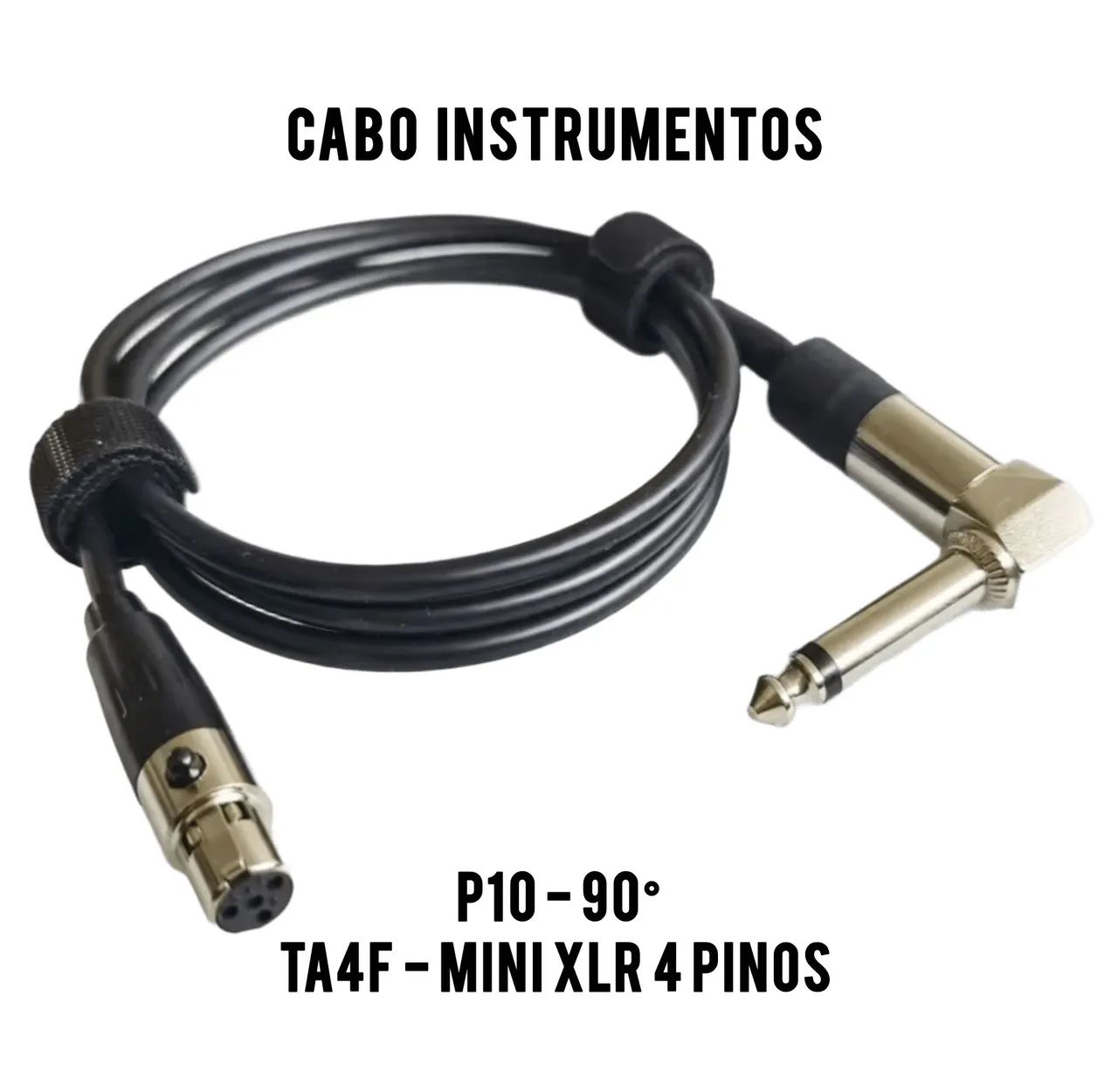 Cabo Para Instrumentos P10 em L para Bodypack Shure