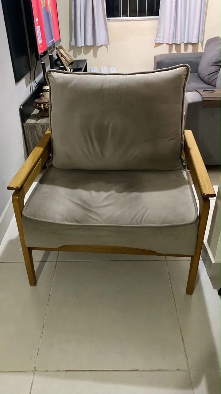 Poltrona Decorativa em Veludo  - Foto 2