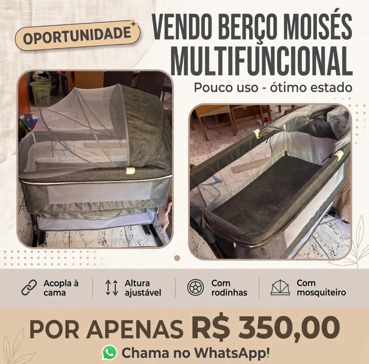 Berço Portátil  - Foto 3