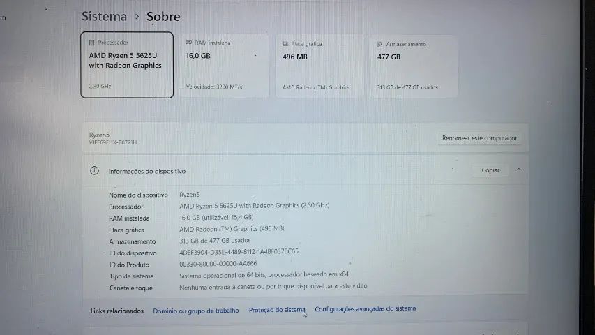 NOTEBOOK VAIO FE16 AMD Ryzen 5 5625U - Foto 3