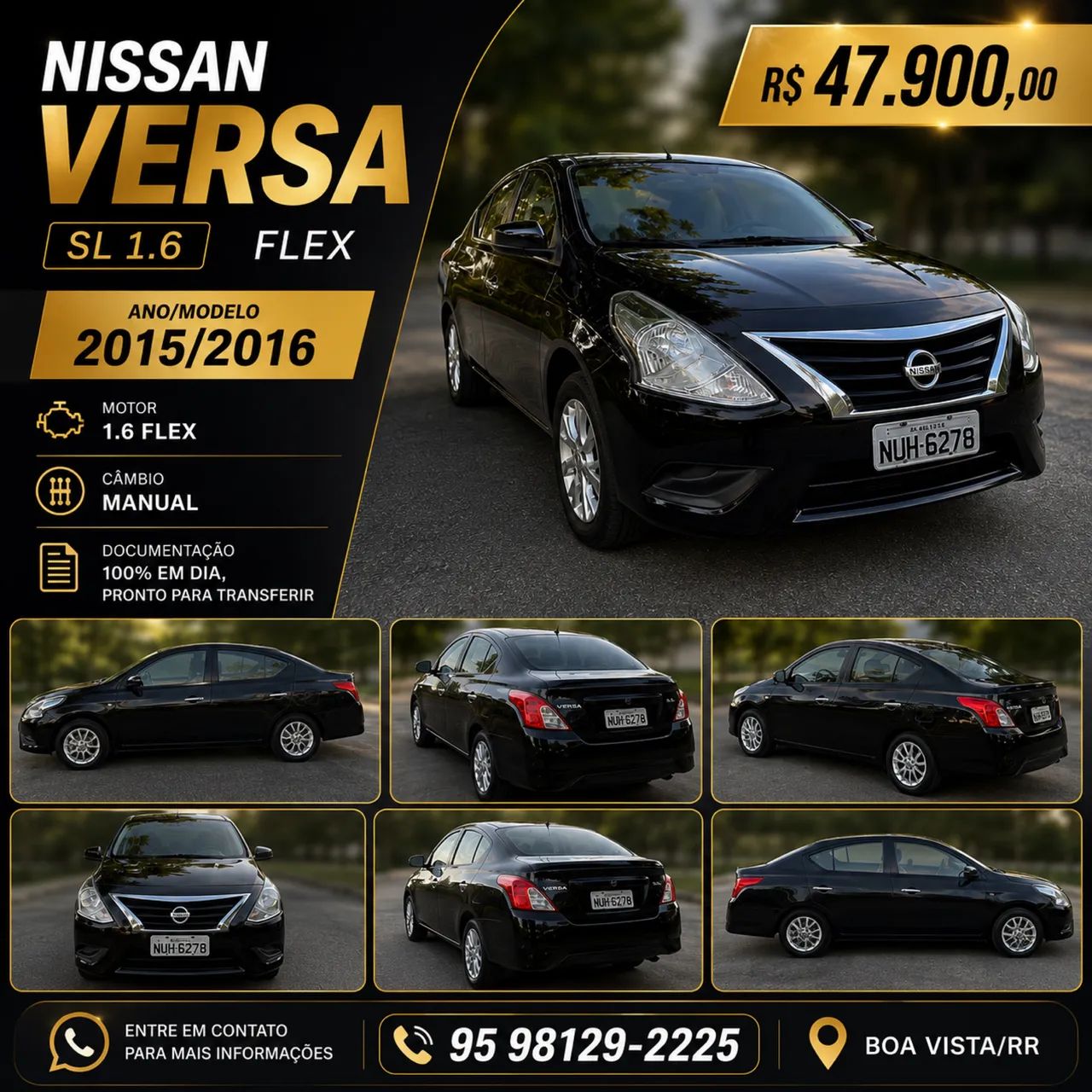 Nissan Versa SL 1.6 16V Flexstart 4P Mec. 2016