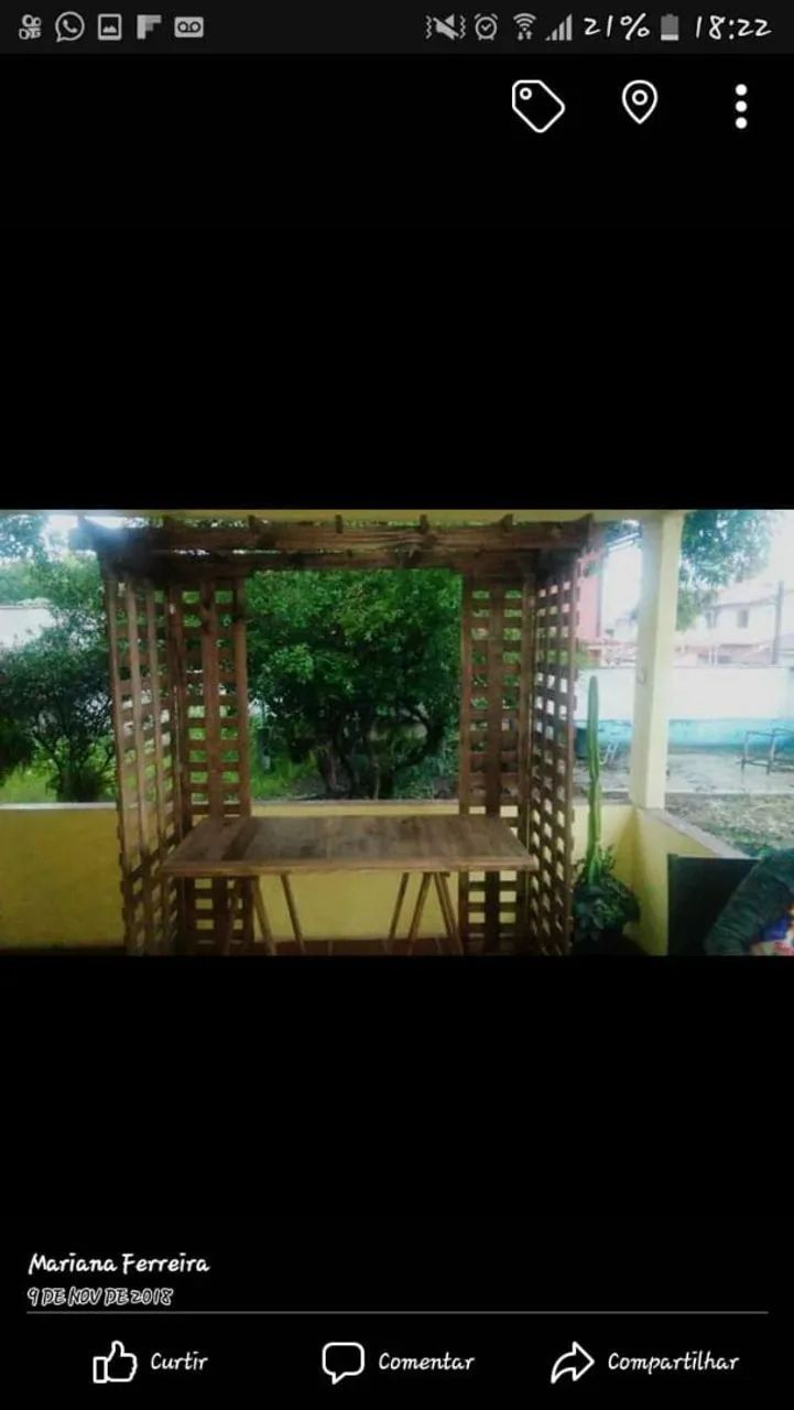Pergolado e mesa rustico - Foto 2