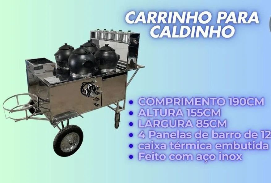 Carrinhos de lanches inox diversos modelos em até 10x sem juros no cartão  - Foto 2