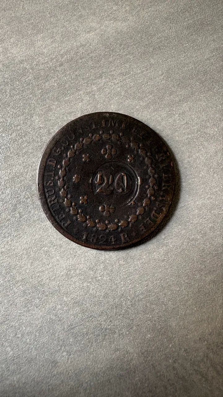 Moeda antiga 202 anos 1824