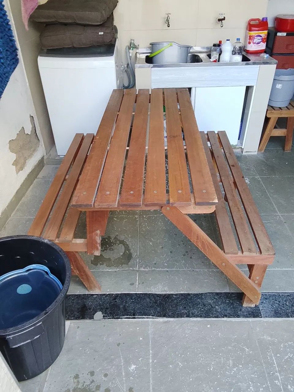 Mesa com bancos  - Foto 2
