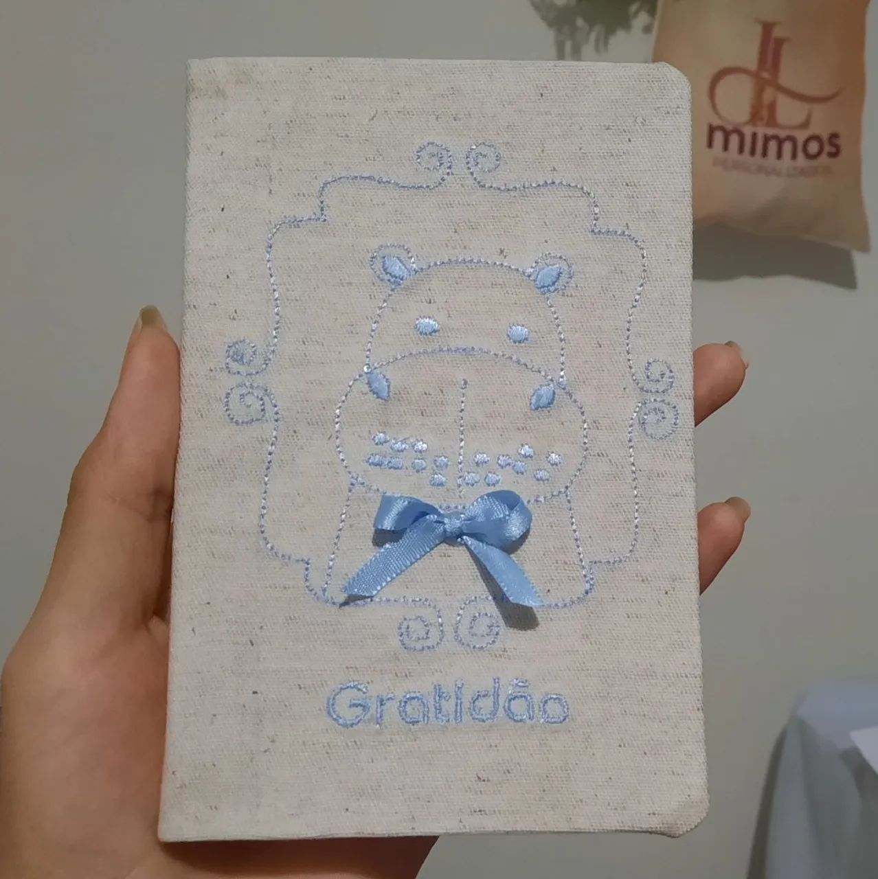 Bloquinho bordado 