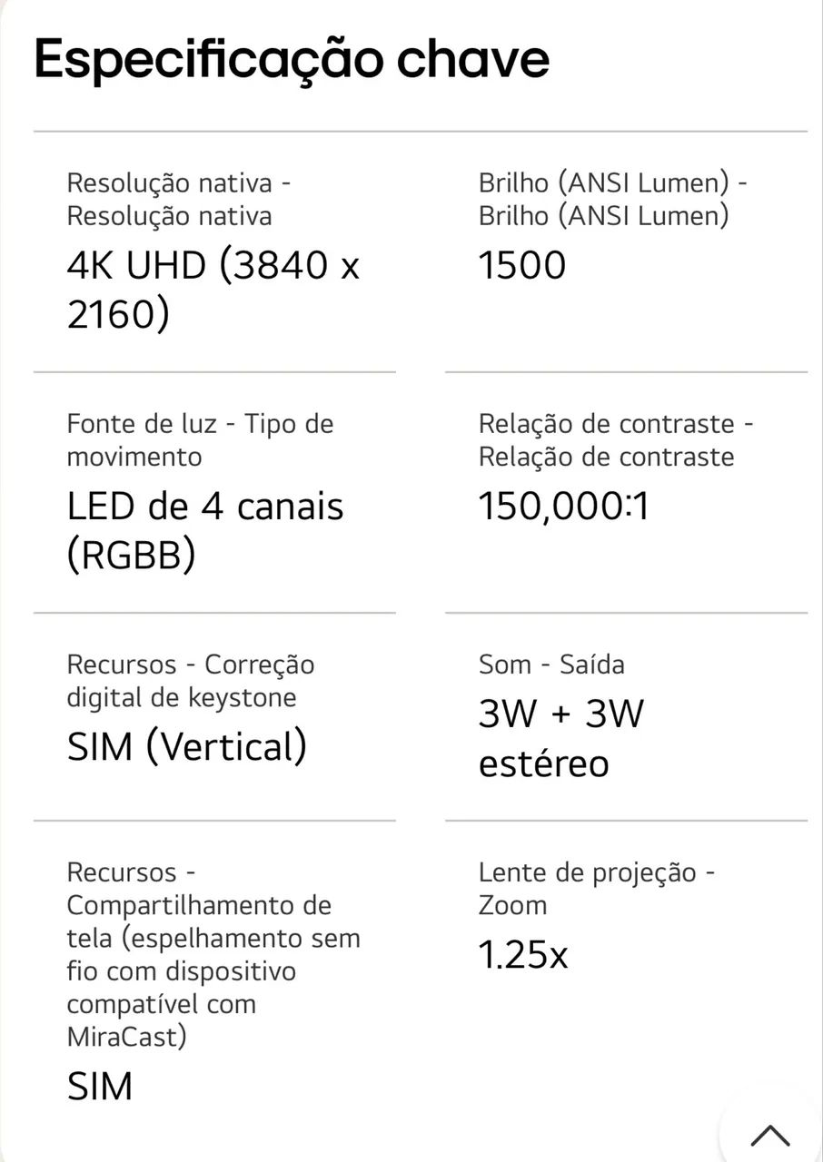 Projetor 4k LG (já é smart) até 140 polegadas - Foto 4
