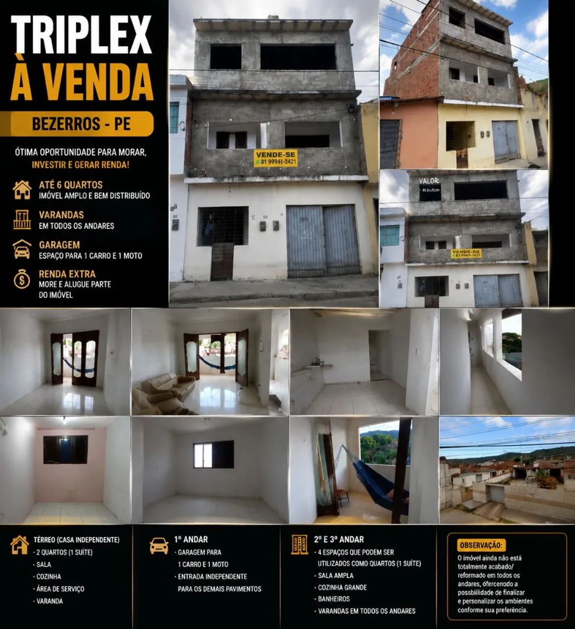 Triplex à Venda em Bezerros-PE