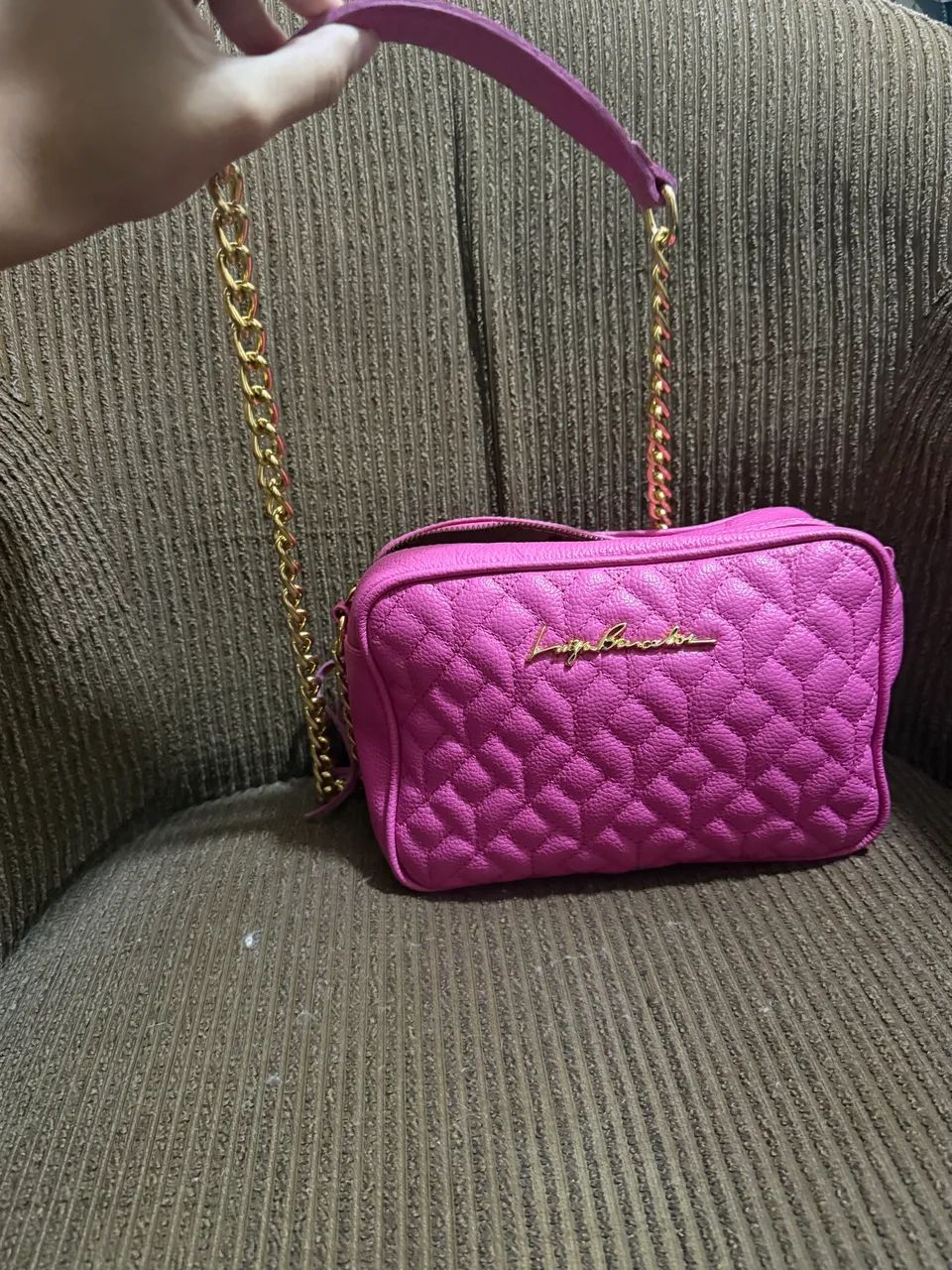 bolsa luiza barcelos rosa grande - Foto 2