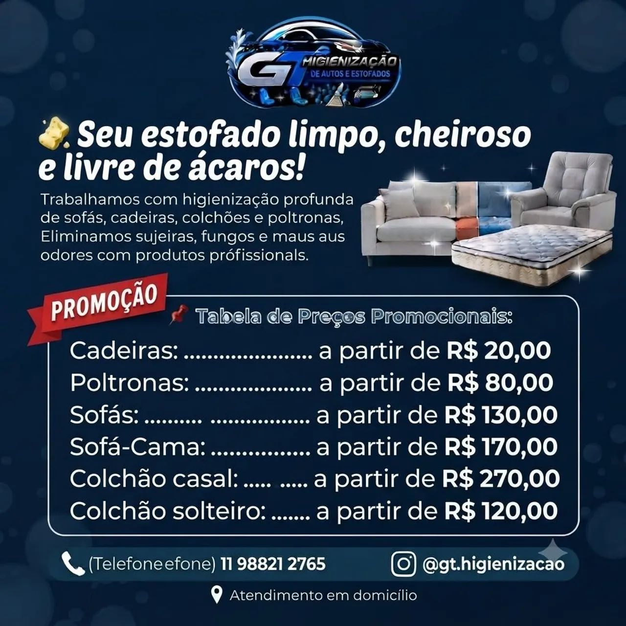Higienização sofá ,cama ,cadeiras / automotiva ? - Foto 4